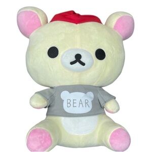 San-X Rilakkuma Korilakkuma In Bear Shirt With Hat Plush 14" plushie Toy
